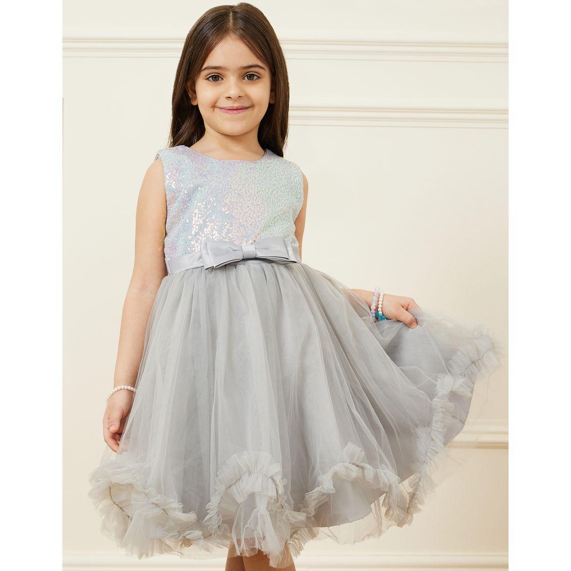 Styli Embellished Ruffled Hem Mesh Dress-girls-clothing-dressesandjumpsuits-image-2
