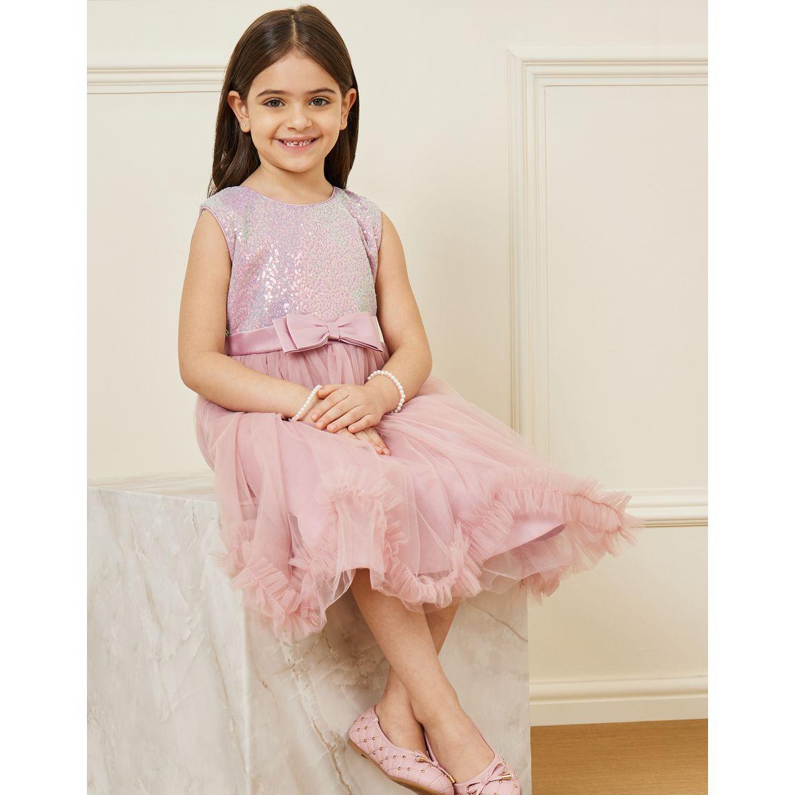 Styli Embellished Ruffled Hem Mesh Dress-girls-clothing-dressesandjumpsuits-image-2