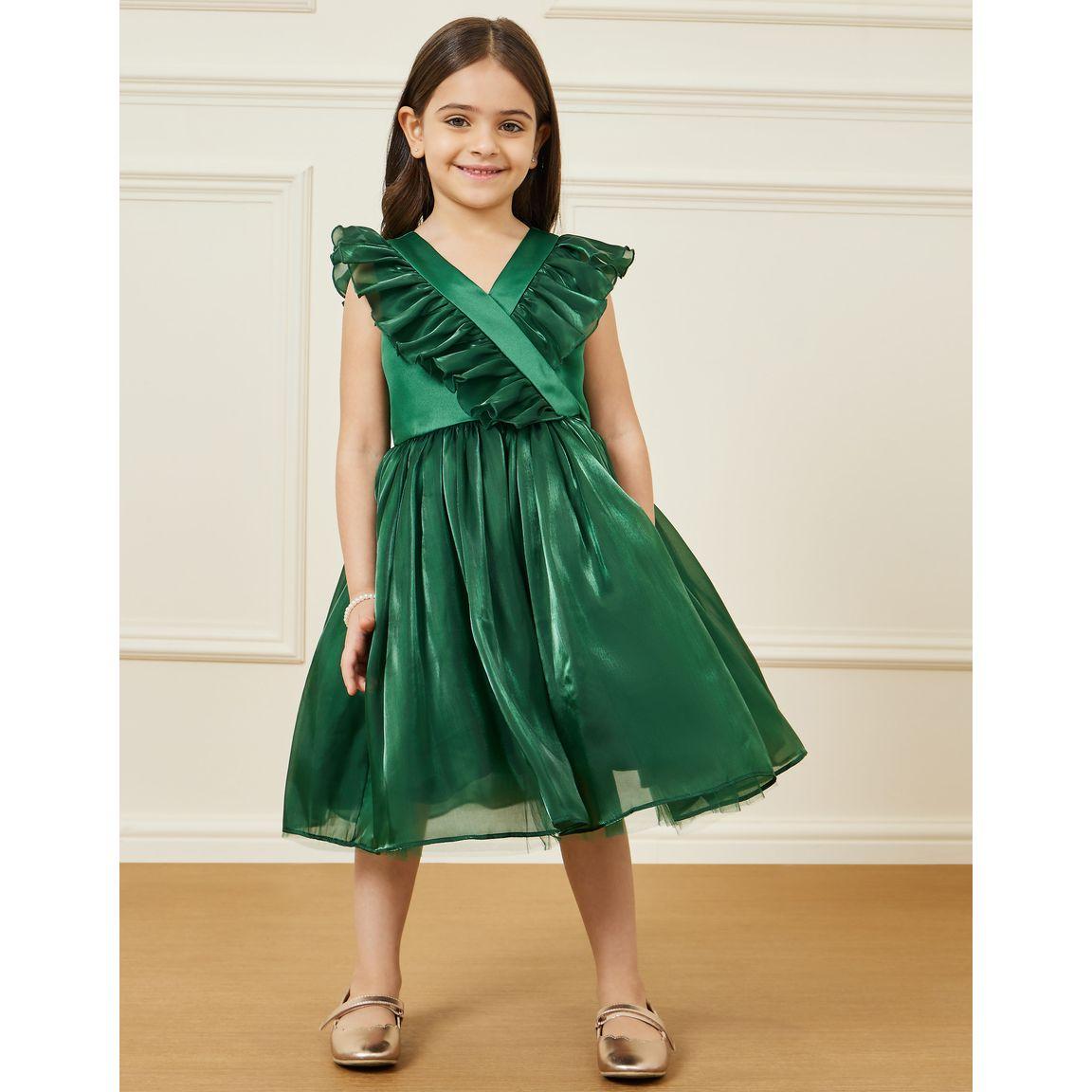 فستان سكاتر بنسيج اورجانزا وربطة فيونكة-girls-clothing-dressesandjumpsuits-image-1