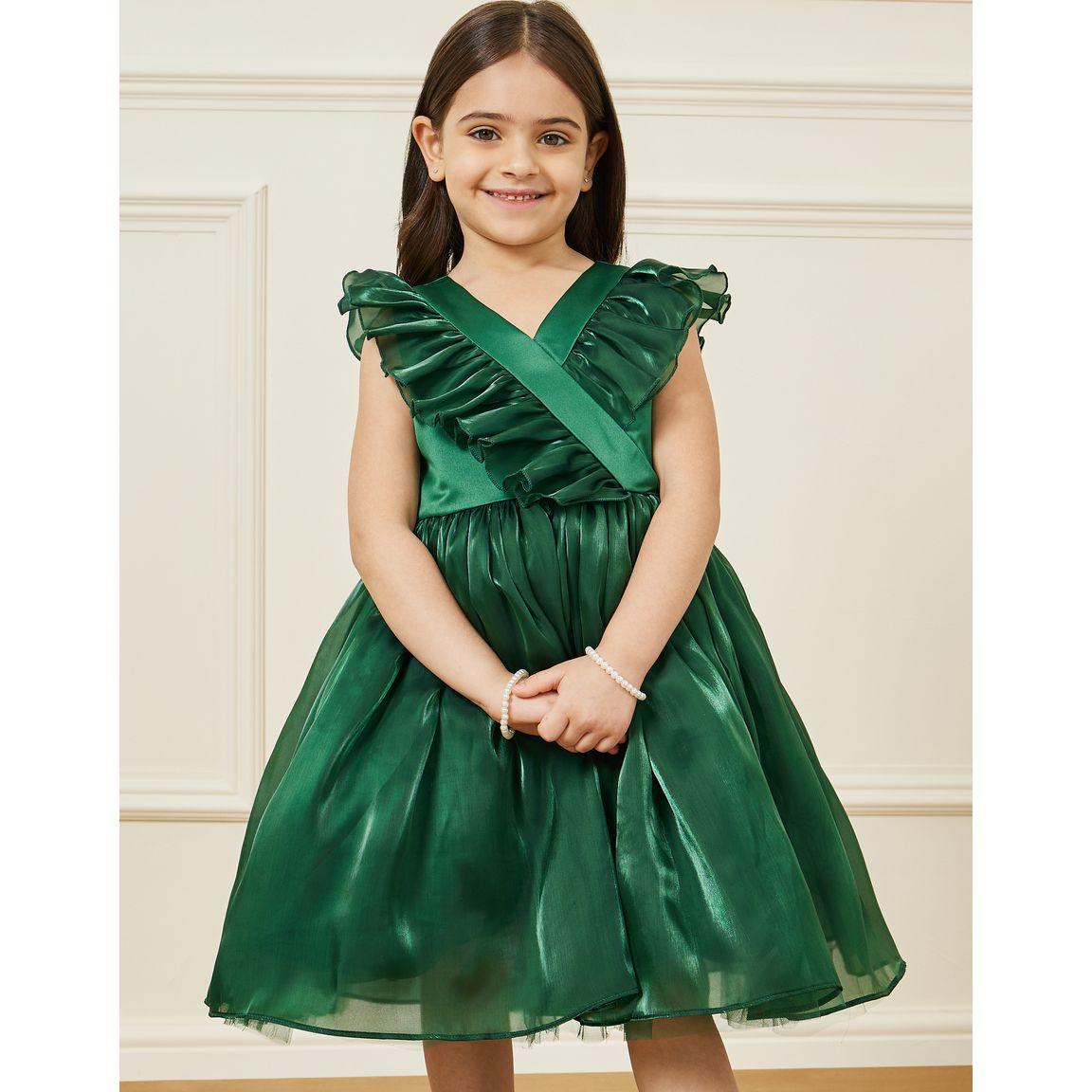 فستان سكاتر بنسيج اورجانزا وربطة فيونكة-girls-clothing-dressesandjumpsuits-image-2