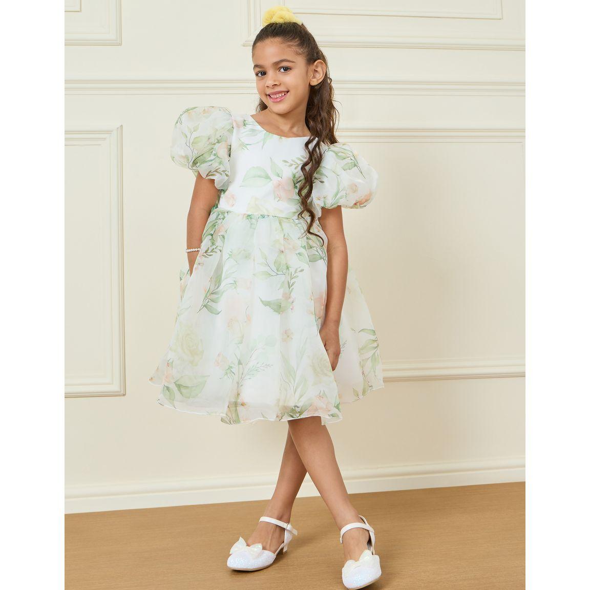 Styli Floral Print Organza A-Line Dress-girls-clothing-dressesandjumpsuits-image-1