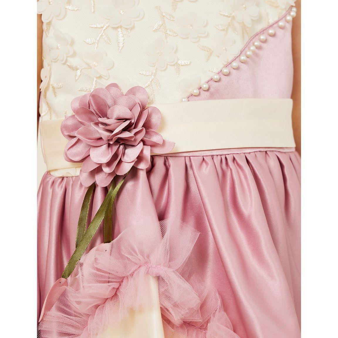 Styli Colorblock Ruffled Floral Detail Dress-girls-clothing-dressesandjumpsuits-image-3