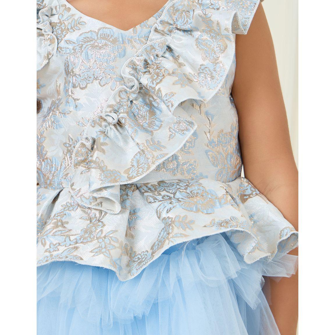 فستان جاكار بطبقات شبكية مع كشكش-girls-clothing-dressesandjumpsuits-image-3
