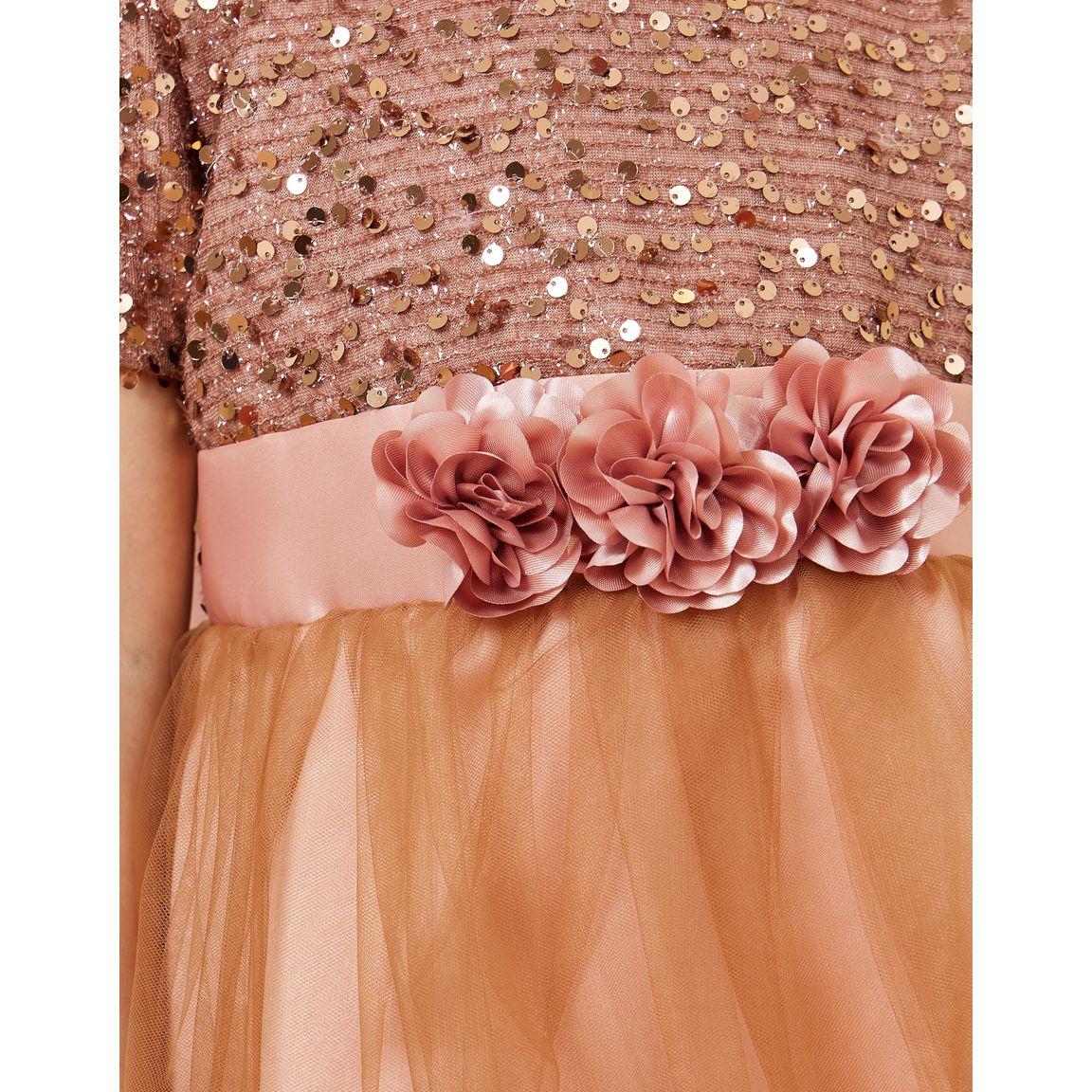 Styli Sequin Panel Floral Detail Dress-girls-clothing-dressesandjumpsuits-image-3