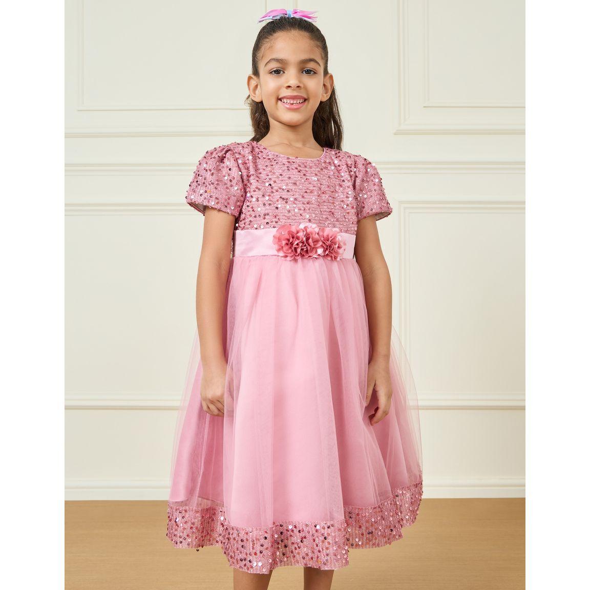 فستان بتفاصيل ساتان ومزين بالترتر-girls-clothing-dressesandjumpsuits-image-2