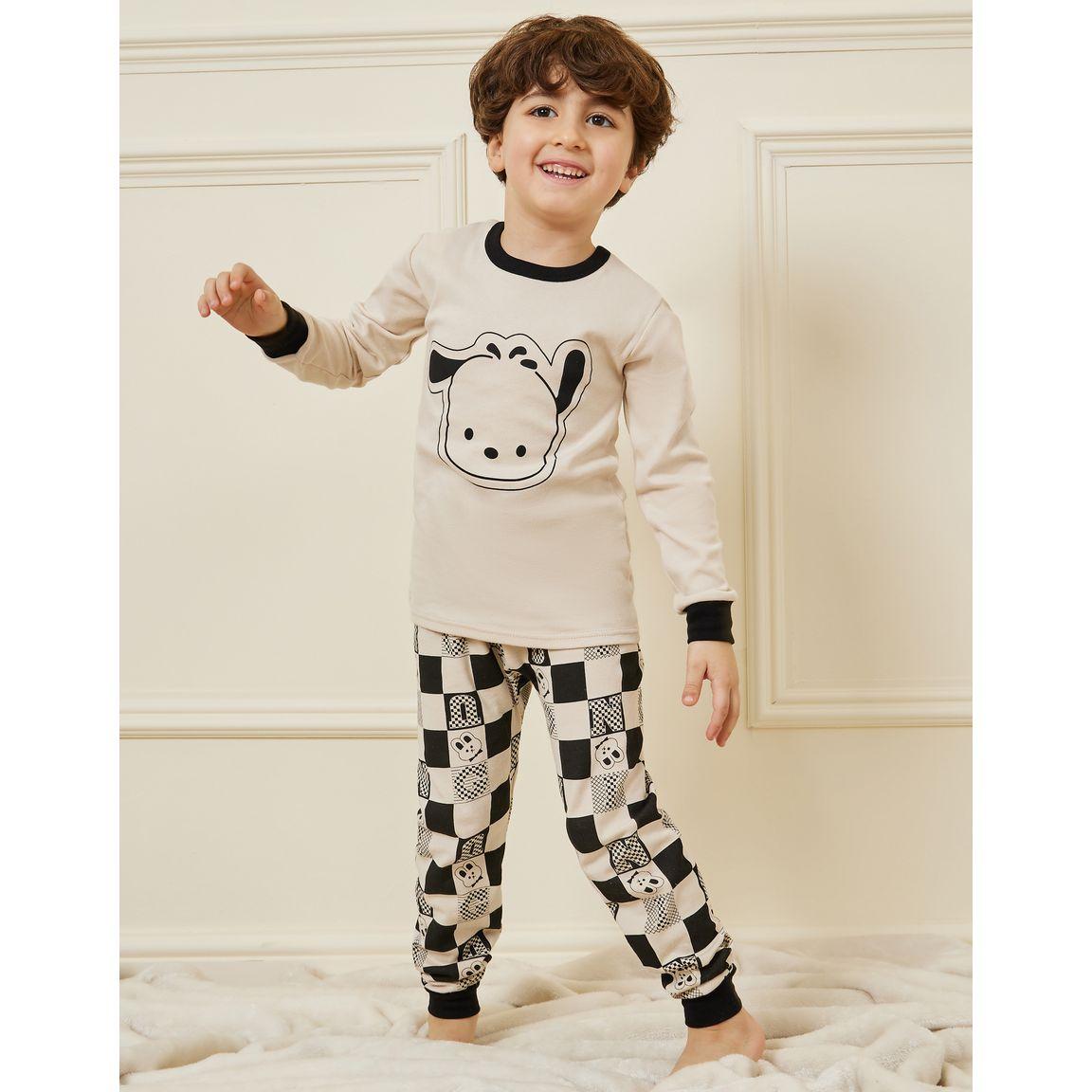 طقم بيجاما من ( بنطال + تيشيرت )-boys-clothing-nightwear-image-1