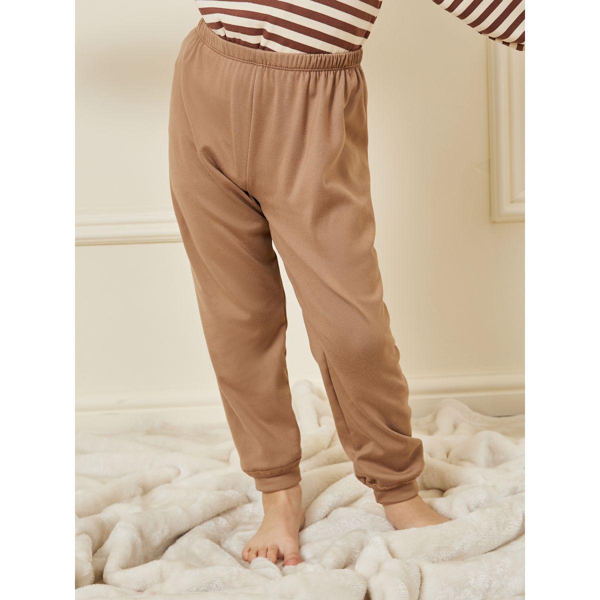 Styli Striped Bear Print Top & Pyjama Set-boys-clothing-nightwear-image-6