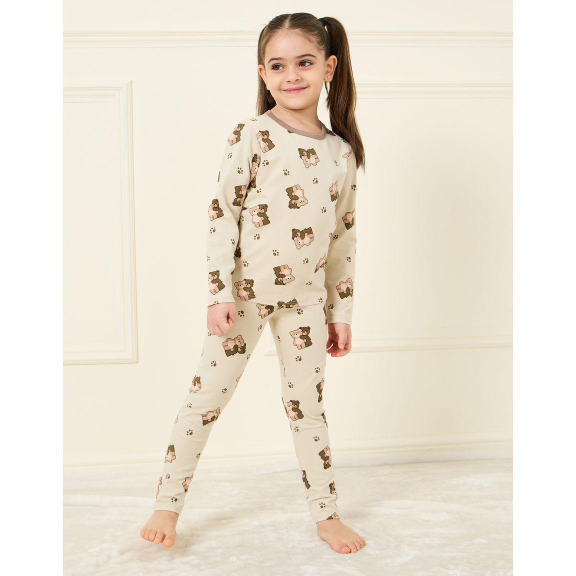 طقم بيجاما من ( بنطال + تيشيرت )-girls-clothing-nightwear-image-2