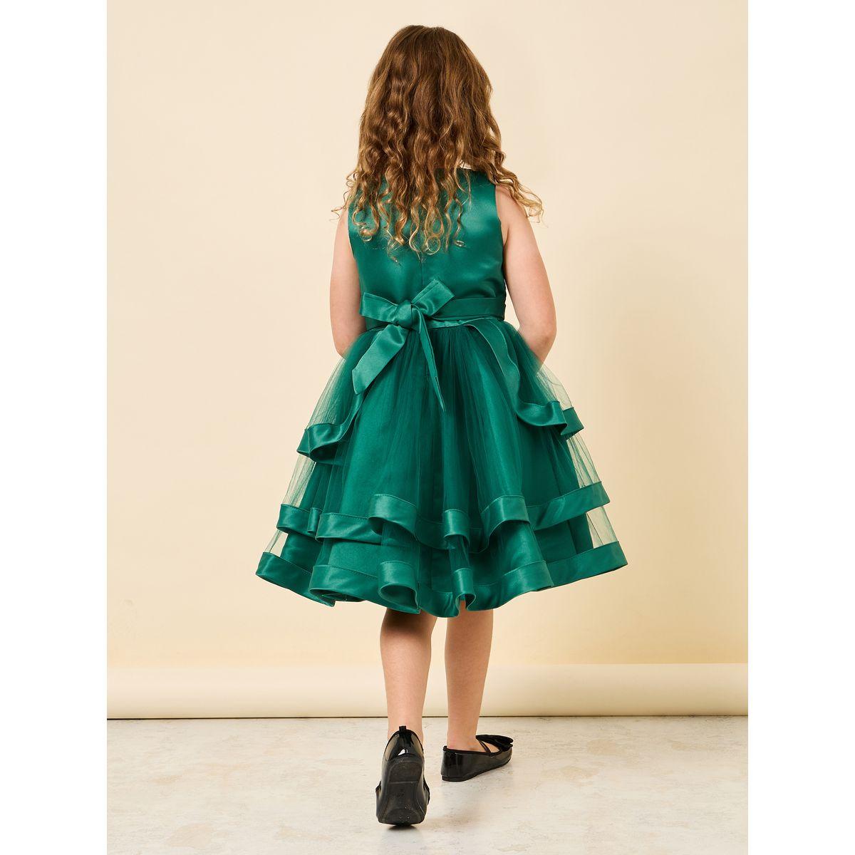 Styli Embroidered Panel Layered Mesh Dress-girls-clothing-dressesandjumpsuits-image-4