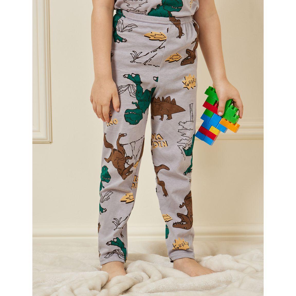 Styli Dinosaur Graphic T-Shirt & Pyjama Set-boys-clothing-nightwear-image-5