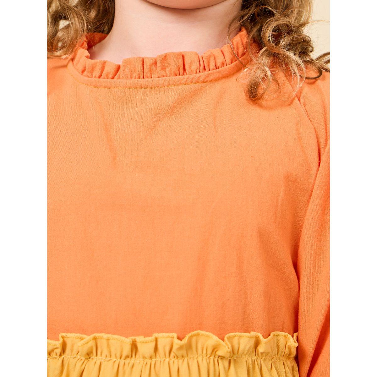 Styli Colorblock Smock Dress with Long Sleeves-girls-clothing-dressesandjumpsuits-image-3
