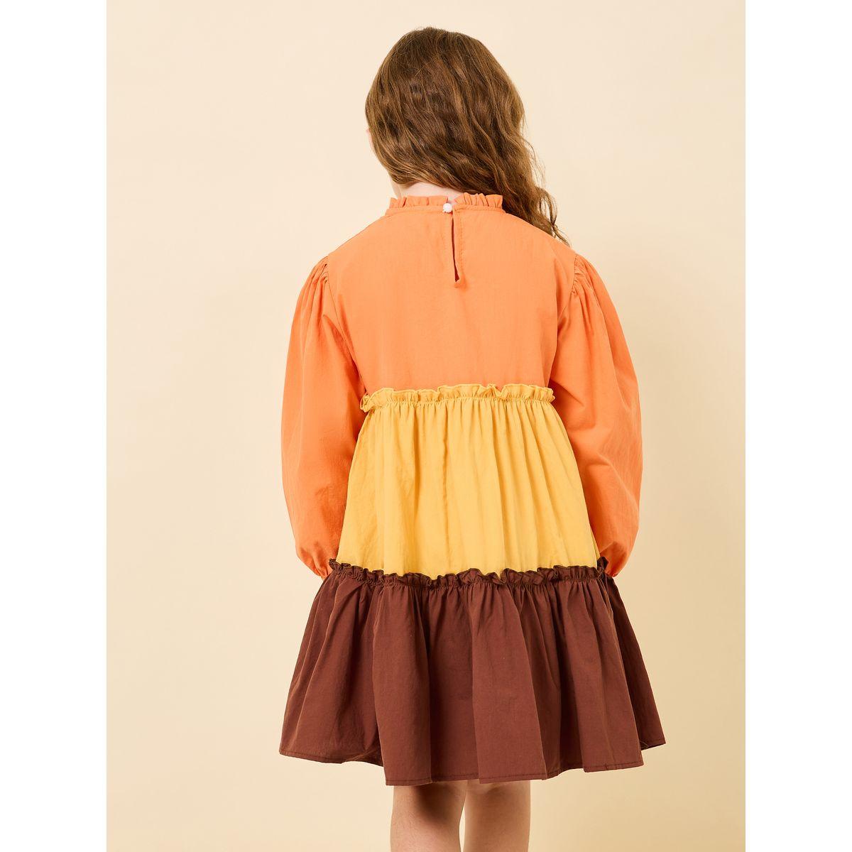 Styli Colorblock Smock Dress with Long Sleeves-girls-clothing-dressesandjumpsuits-image-4