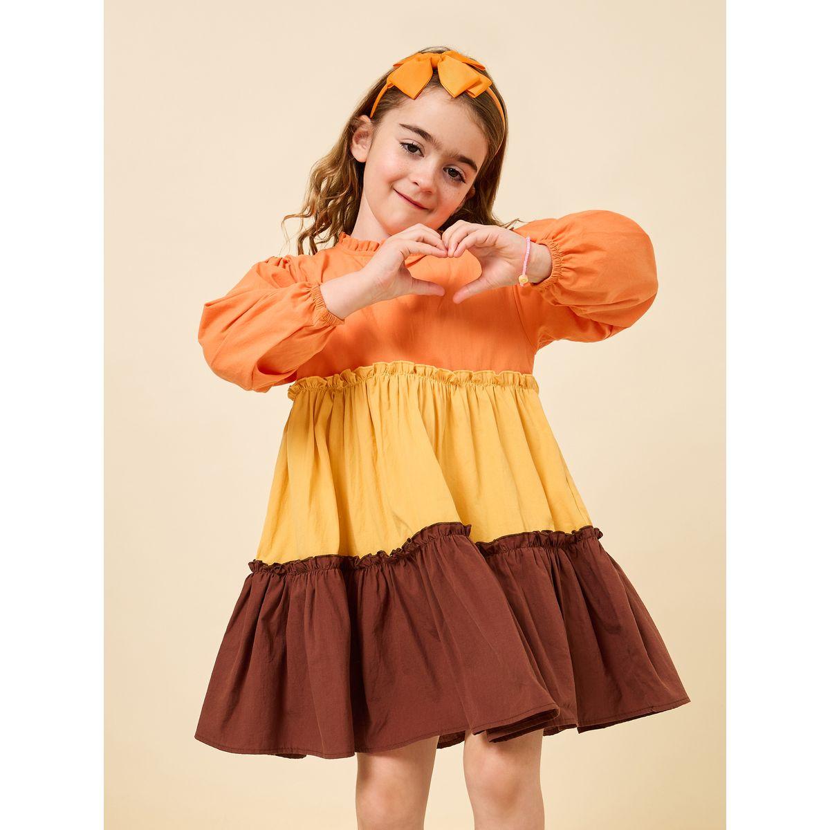 Styli Colorblock Smock Dress with Long Sleeves-girls-clothing-dressesandjumpsuits-image-5