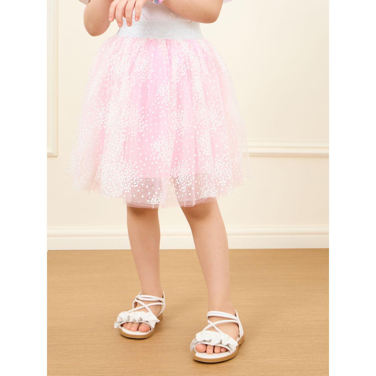 Styli Floral Embellished Mesh Skirt-girls-clothing-bottoms-skirts-image-2