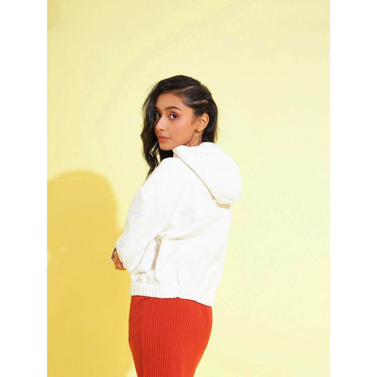 Noh-Voh X Styli  Corduroy Hoodie Crop Jacket-girls-clothing-winterwear-jacketsandcoats-image-4
