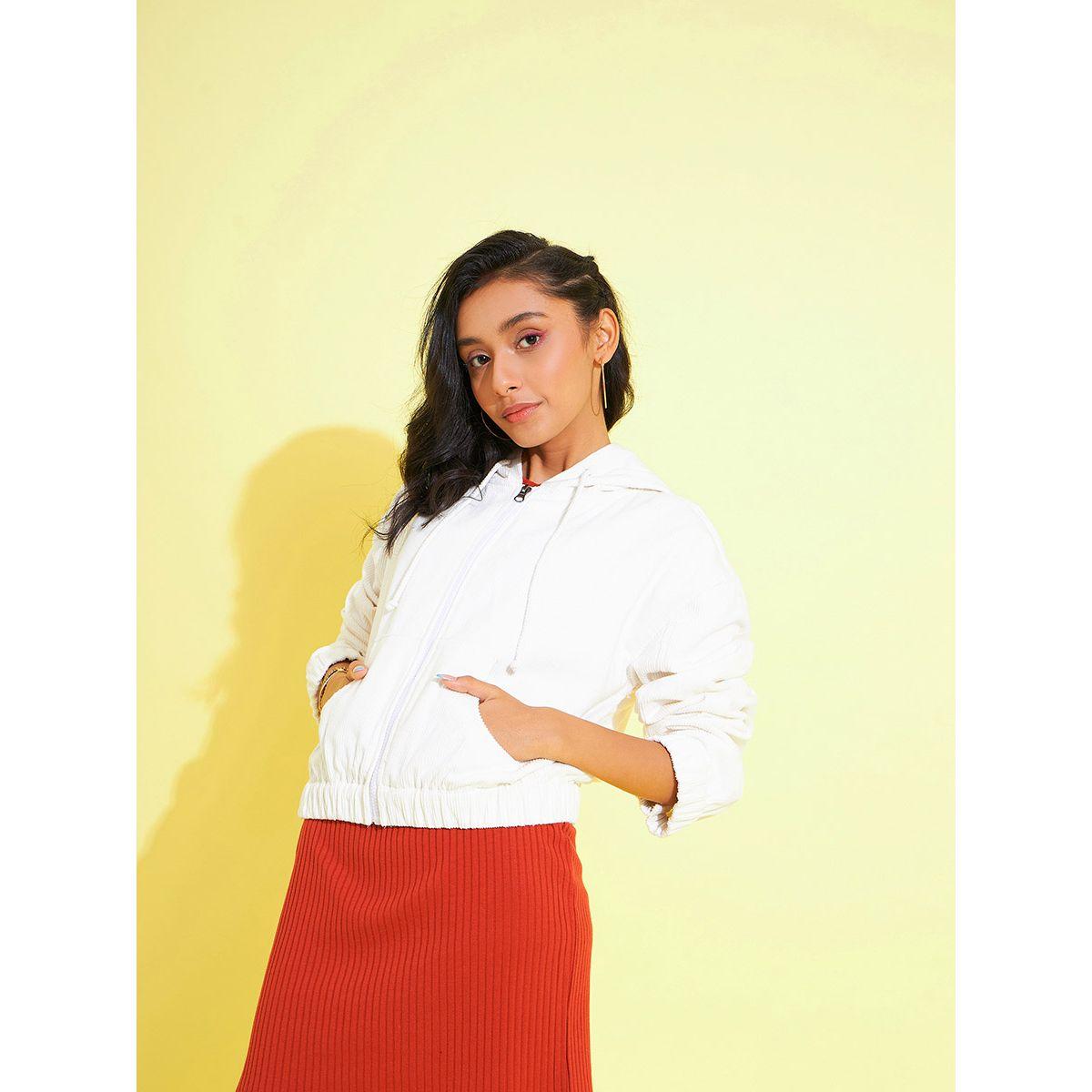 Noh-Voh X Styli  Corduroy Hoodie Crop Jacket-girls-clothing-winterwear-jacketsandcoats-image-5