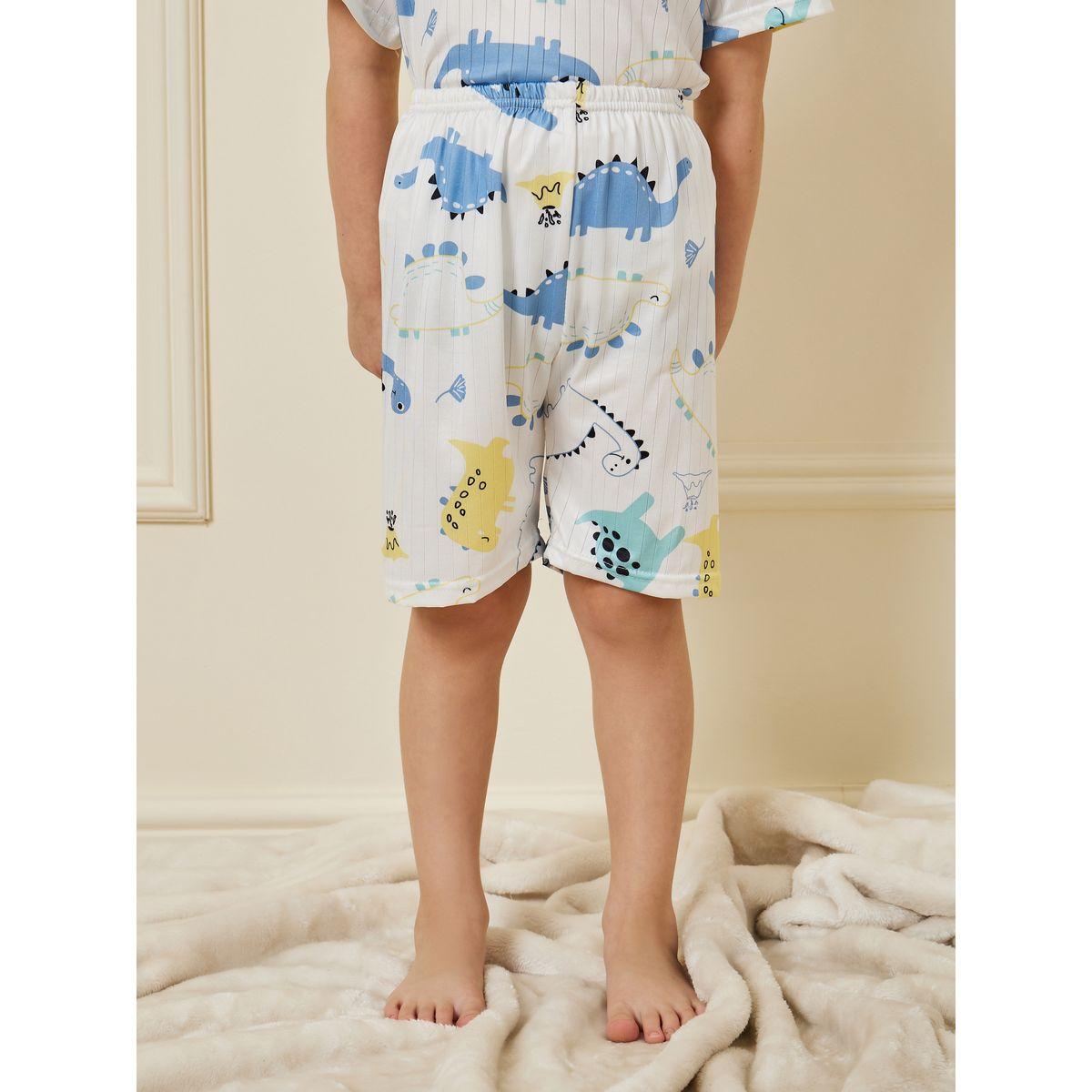 Styli Graphic Print Short Sleeve T-Shirt & Shorts Set-boys-clothing-nightwear-image-5