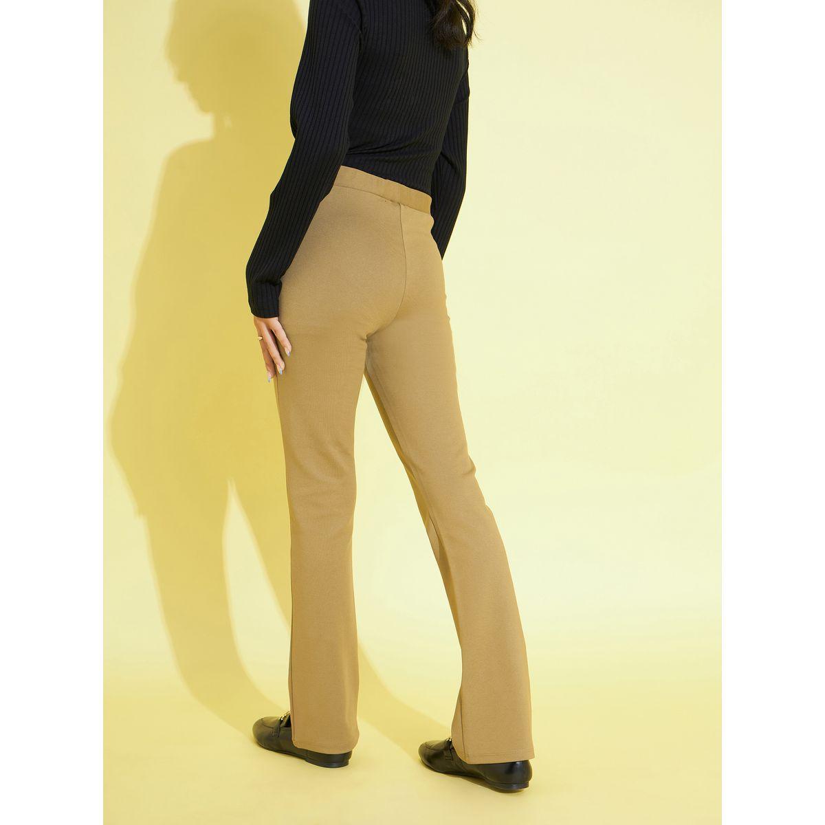 Noh-Voh X Styli  Solid Elasticated Waistband Regular Fit Pants-girls-clothing-bottoms-trousers-image-4