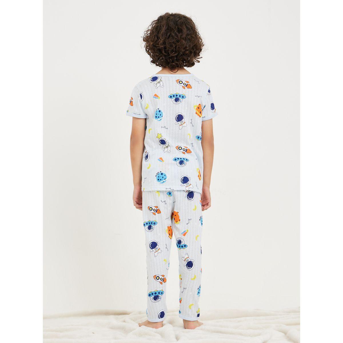 مجموعة من بنطال وتيشيرت بطبعة فضاء-boys-clothing-nightwear-image-5