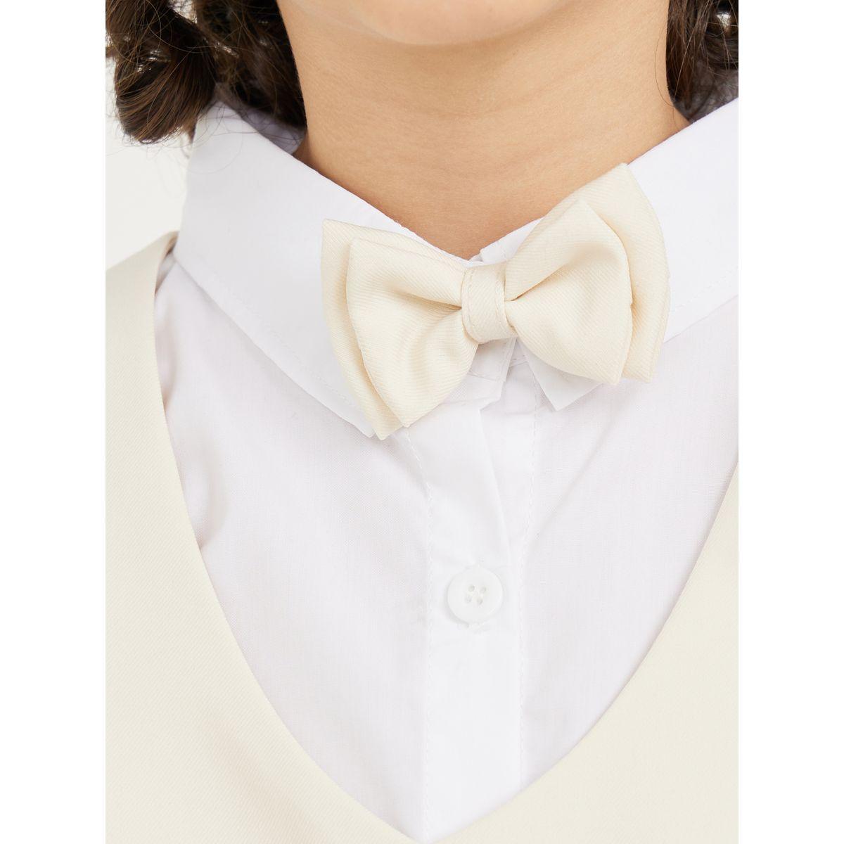 Styli Pack of 4 - Solid Shirt Contrast Vest Bow Corsage and Pant Set-boys-clothing-setsandcoords-image-5