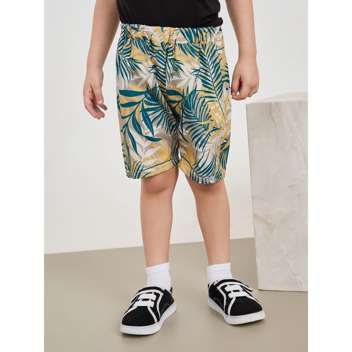 Styli Tropical Print T-Shirt & Shorts Set-boys-clothing-setsandcoords-image-5