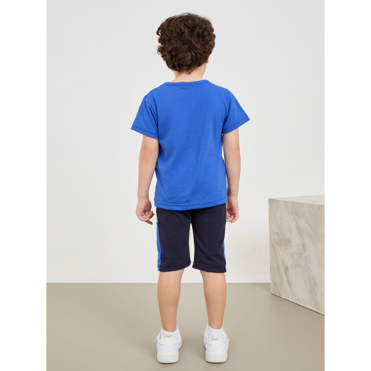 Styli Colorblock Printed T-Shirt & Short Set-boys-clothing-setsandcoords-image-4