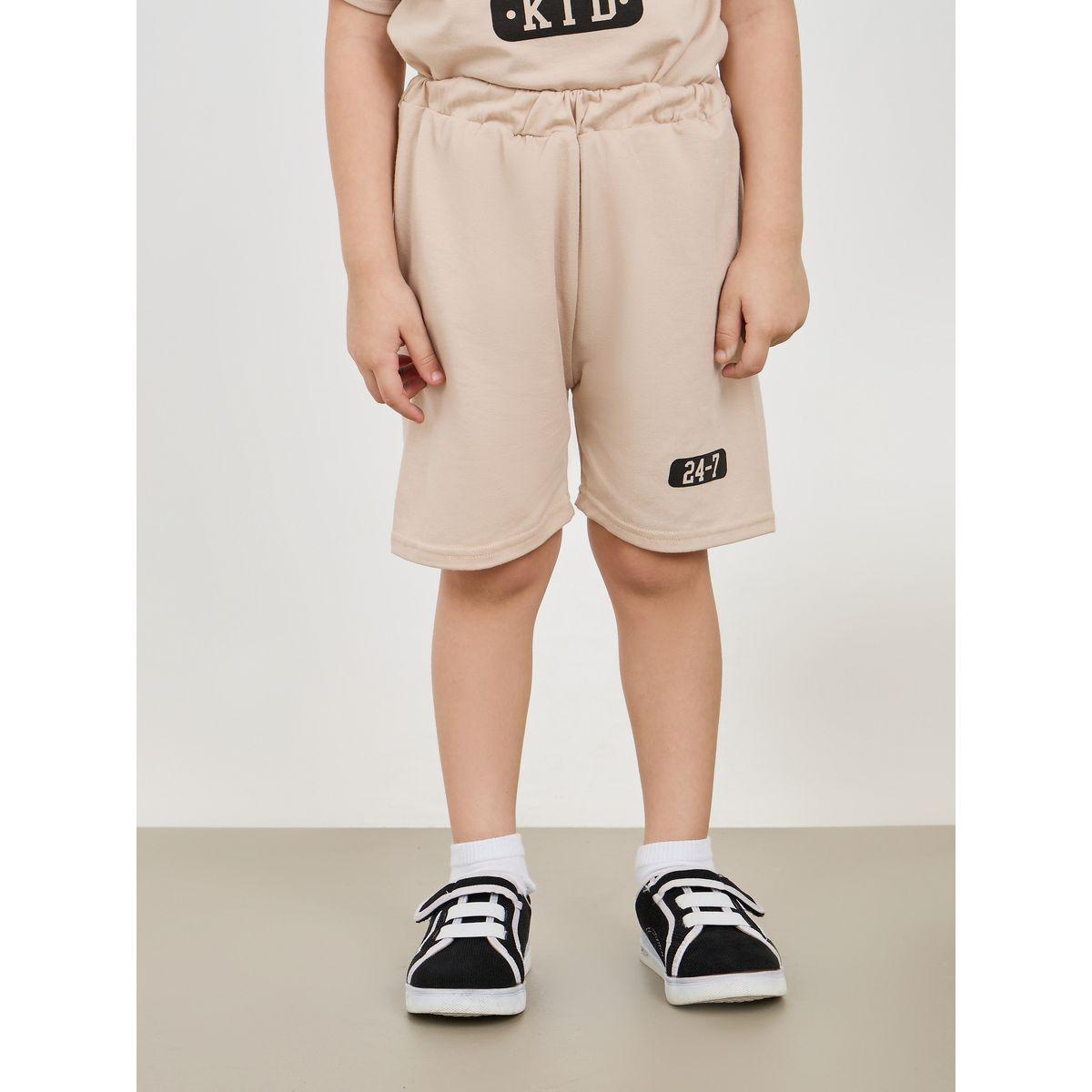 مجموعة من شورت وتيشيرت مطبع بكتابة-boys-clothing-setsandcoords-image-5