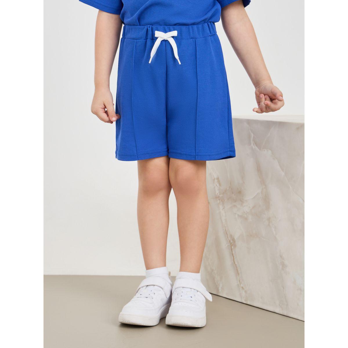 Styli Solid Polo T-Shirt & Pintuck Detail Short Set-boys-clothing-setsandcoords-image-6