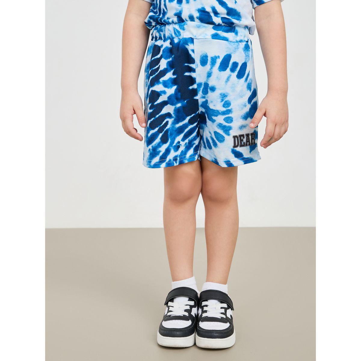 Styli Tie Dye Slogan Print T-Shirt & Shorts Set-boys-clothing-setsandcoords-image-6