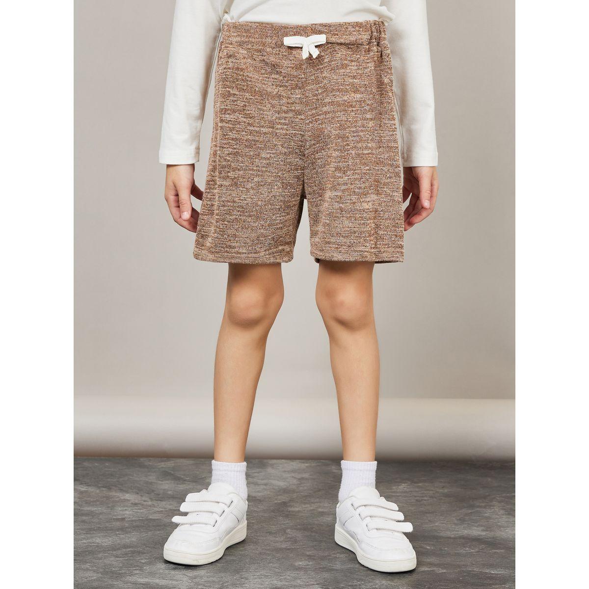 Styli Melange Bow Detail Shorts-boys-clothing-bottoms-shorts-image-1
