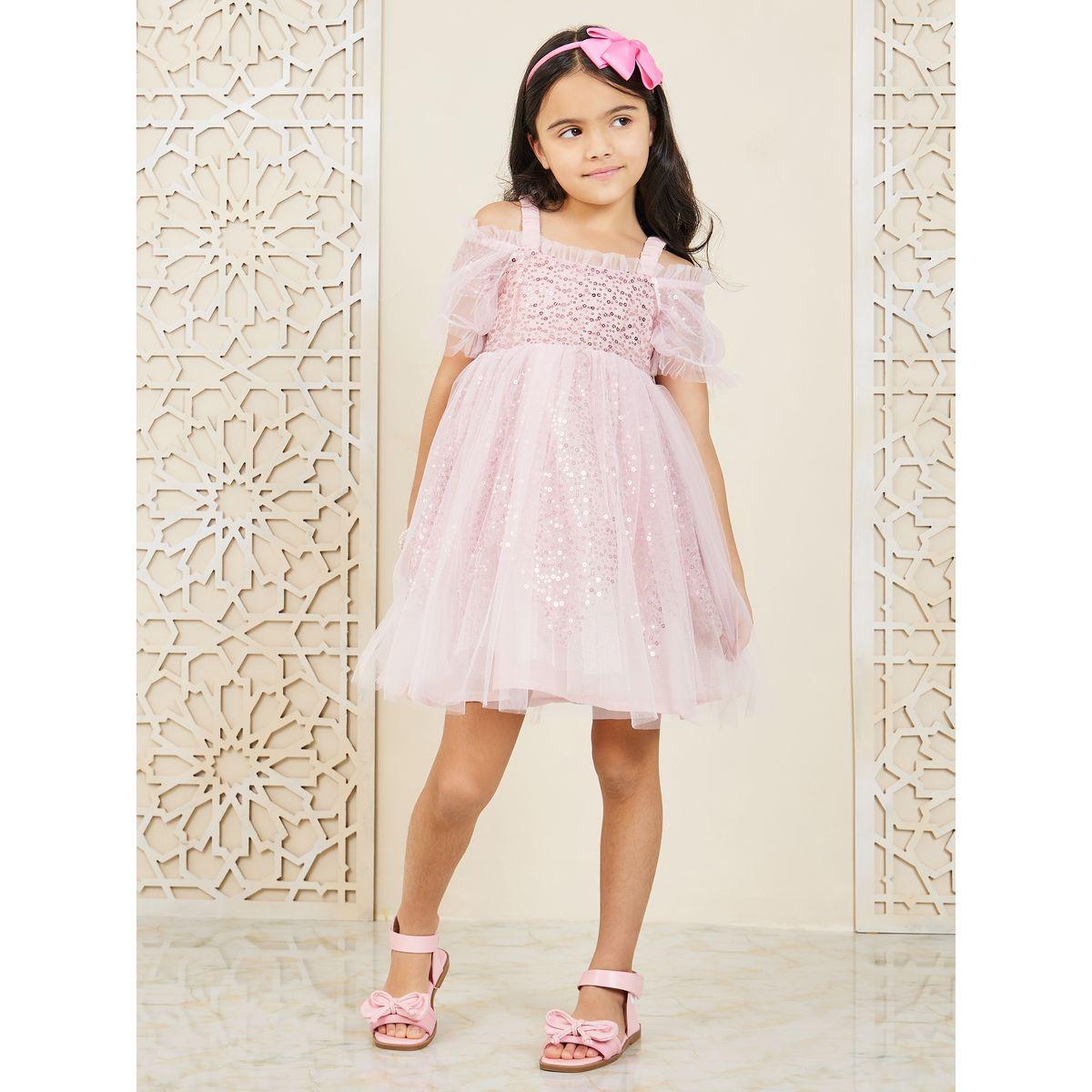 فستان سكاتر مزين بالترتر مع اكتاف مكشوفة-girls-clothing-dressesandjumpsuits-image-1
