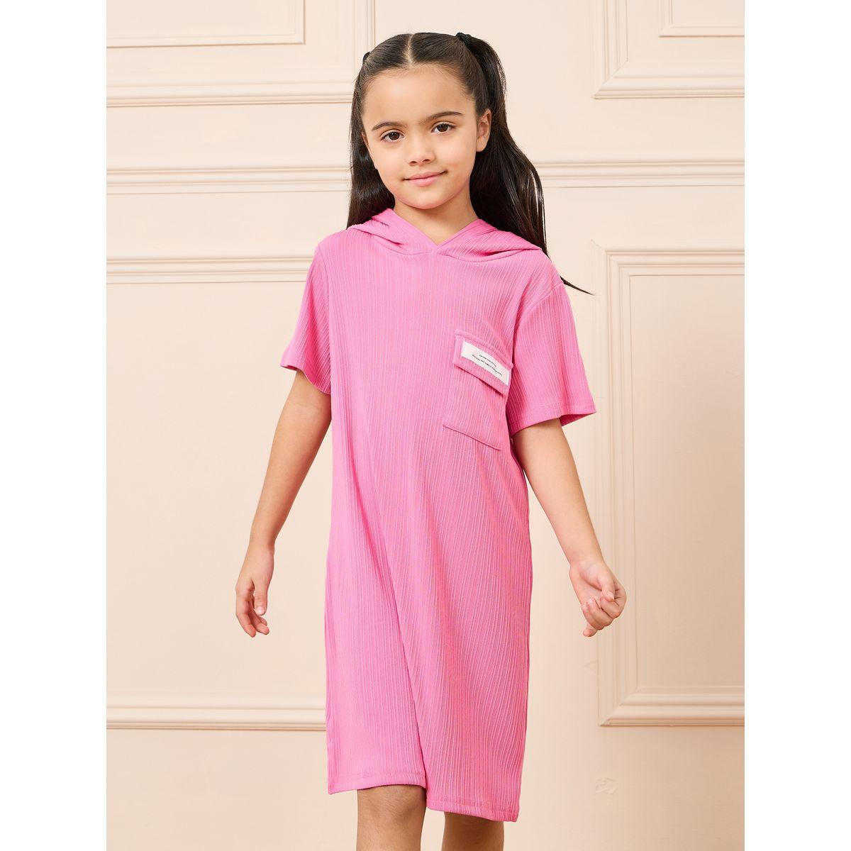 Styli Front Pocket Detail Hooded Knit Dress-girls-clothing-dressesandjumpsuits-image-2