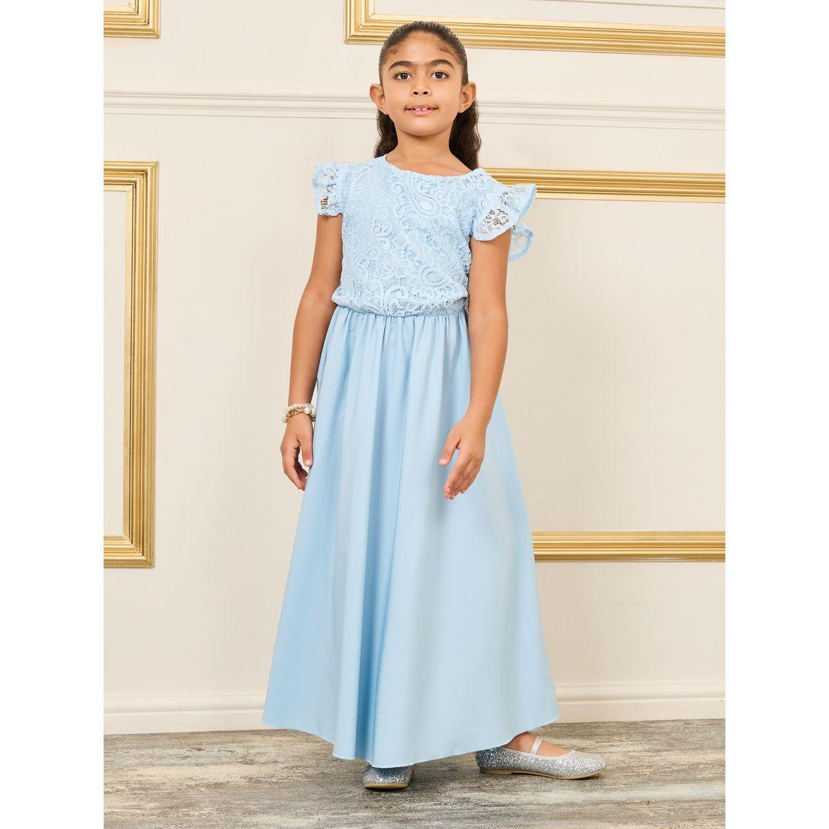 Styli Lace Detail Ruffle Sleeve Maxi Dress-girls-clothing-dressesandjumpsuits-image-1