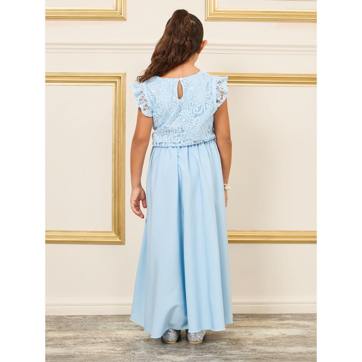 فستان طويل بتفاصيل دانتيل وكشكش-girls-clothing-dressesandjumpsuits-image-4