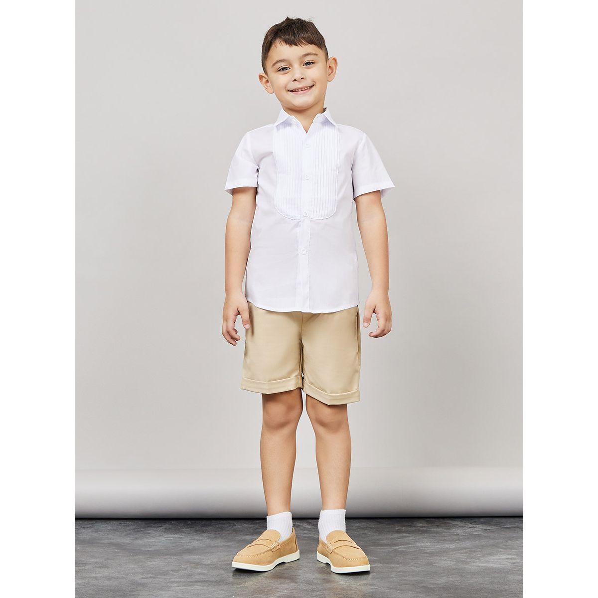 Styli Pack of 4 - Solid Shirt, Bow Tie, Shorts & Suspender Belt Set-boys-clothing-setsandcoords-image-2