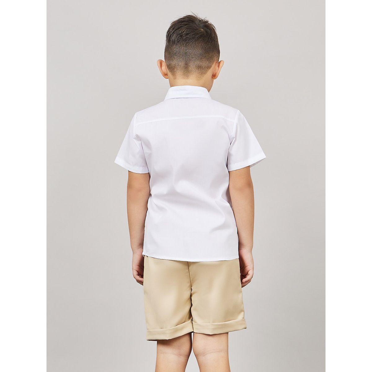Styli Pack of 4 - Solid Shirt, Bow Tie, Shorts & Suspender Belt Set-boys-clothing-setsandcoords-image-3