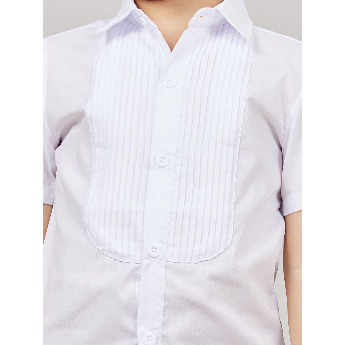Styli Pack of 4 - Solid Shirt, Bow Tie, Shorts & Suspender Belt Set-boys-clothing-setsandcoords-image-4