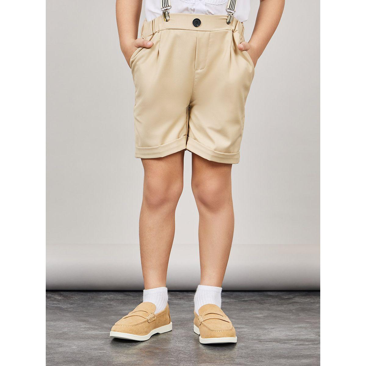 Styli Pack of 4 - Solid Shirt, Bow Tie, Shorts & Suspender Belt Set-boys-clothing-setsandcoords-image-5