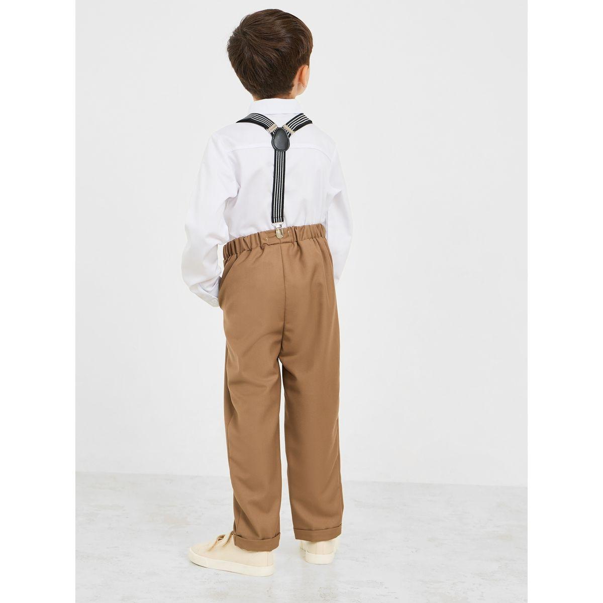 طقم من 4 - بنطال وقميص مع حمالة ساسبيندر وفيونكة-boys-clothing-setsandcoords-image-5
