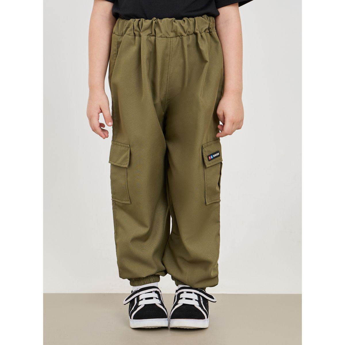 بنطال مزين بشارة مع جيوب كارجو-boys-clothing-bottoms-trousers-image-2