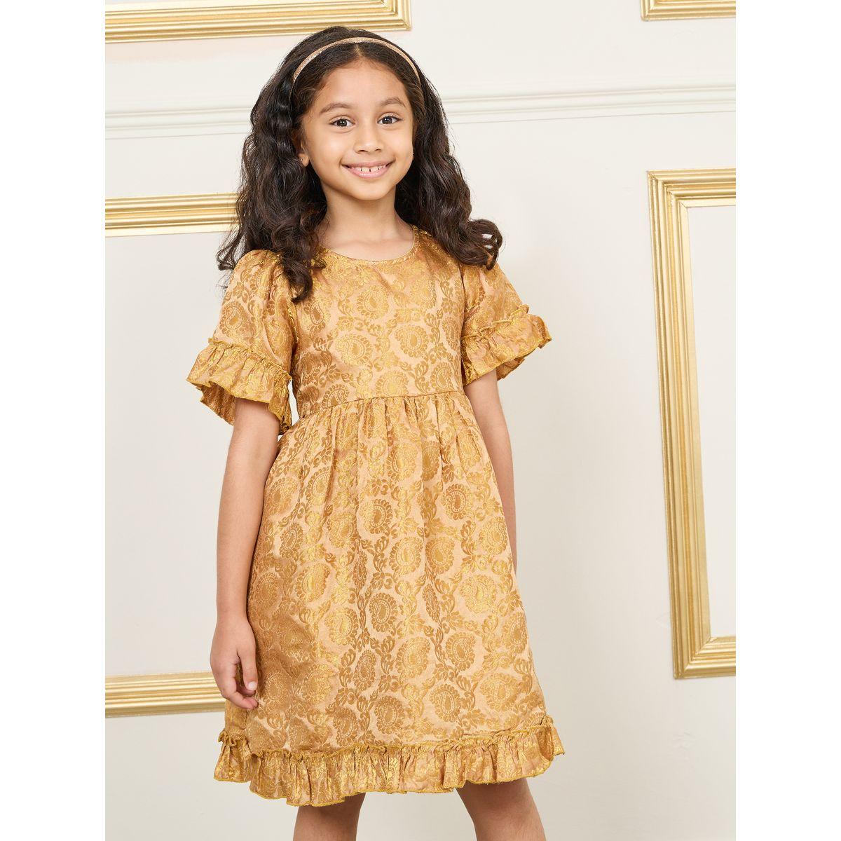 فستان بنسيج جاكار مع حواف بكشكش-girls-clothing-dressesandjumpsuits-image-1