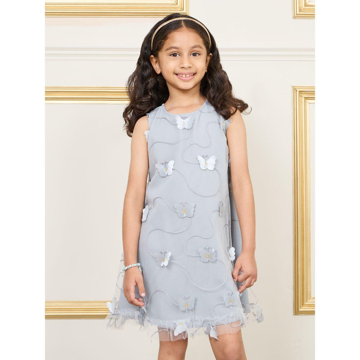فستان بلا اكمام مزين بفراشات وتفاصيل مُطرّزة-girls-clothing-dressesandjumpsuits-image-1