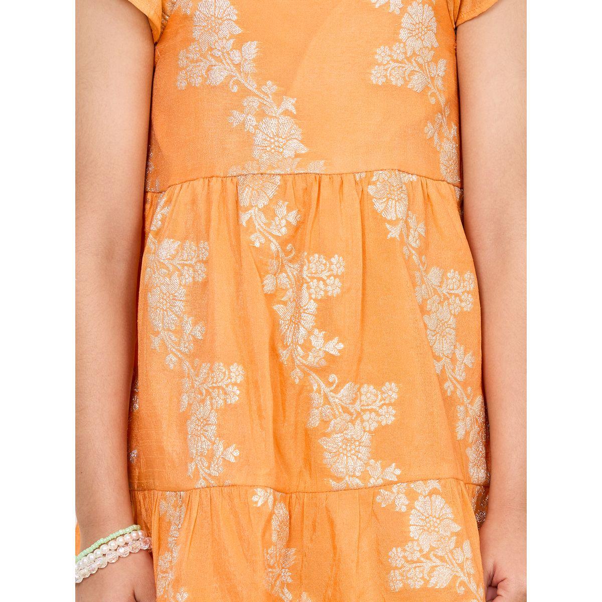 فستان مزين بكسرات وياقة واسعة-girls-clothing-dressesandjumpsuits-image-3