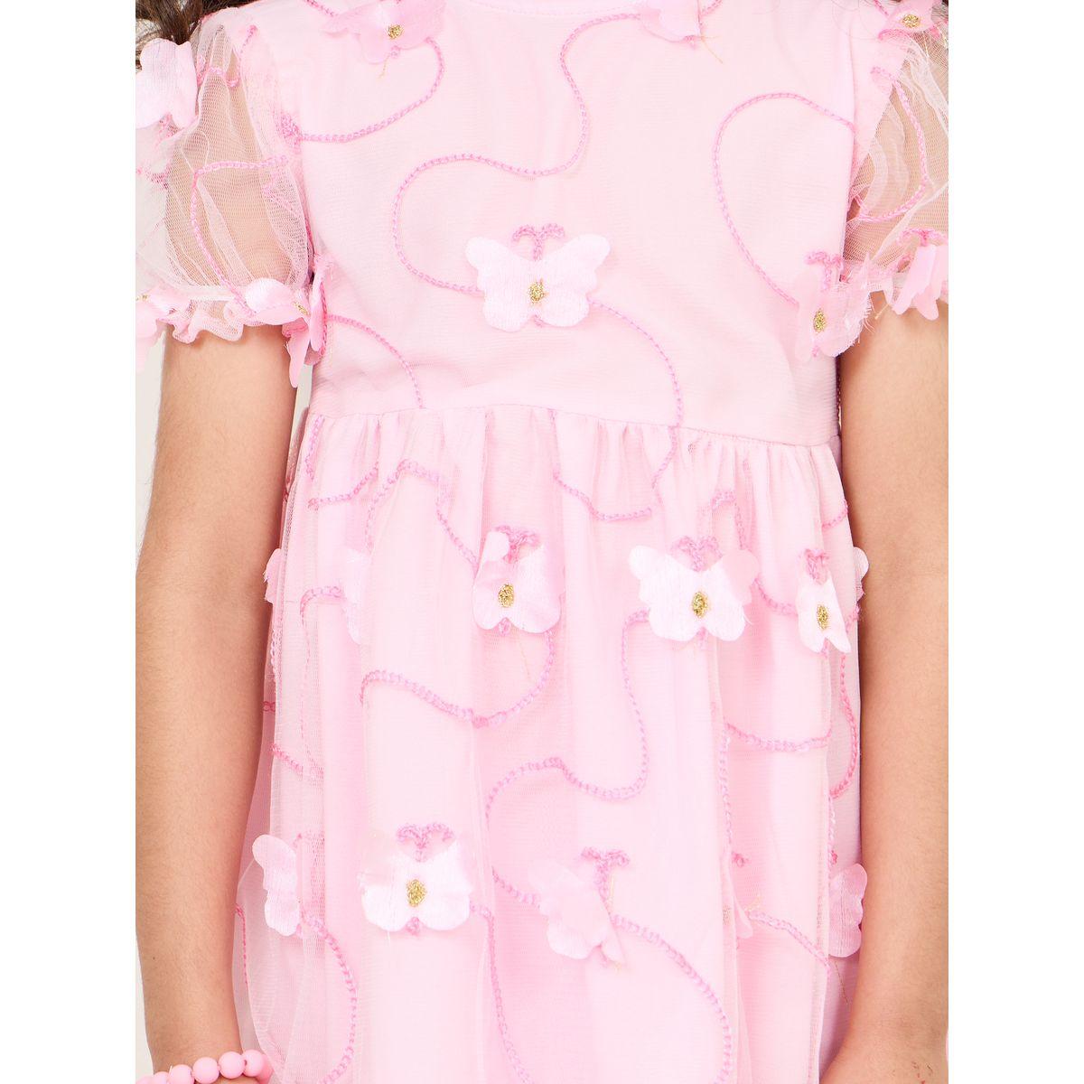 فستان مزين بزهور مع اكمام منفوخة-girls-clothing-dressesandjumpsuits-image-3