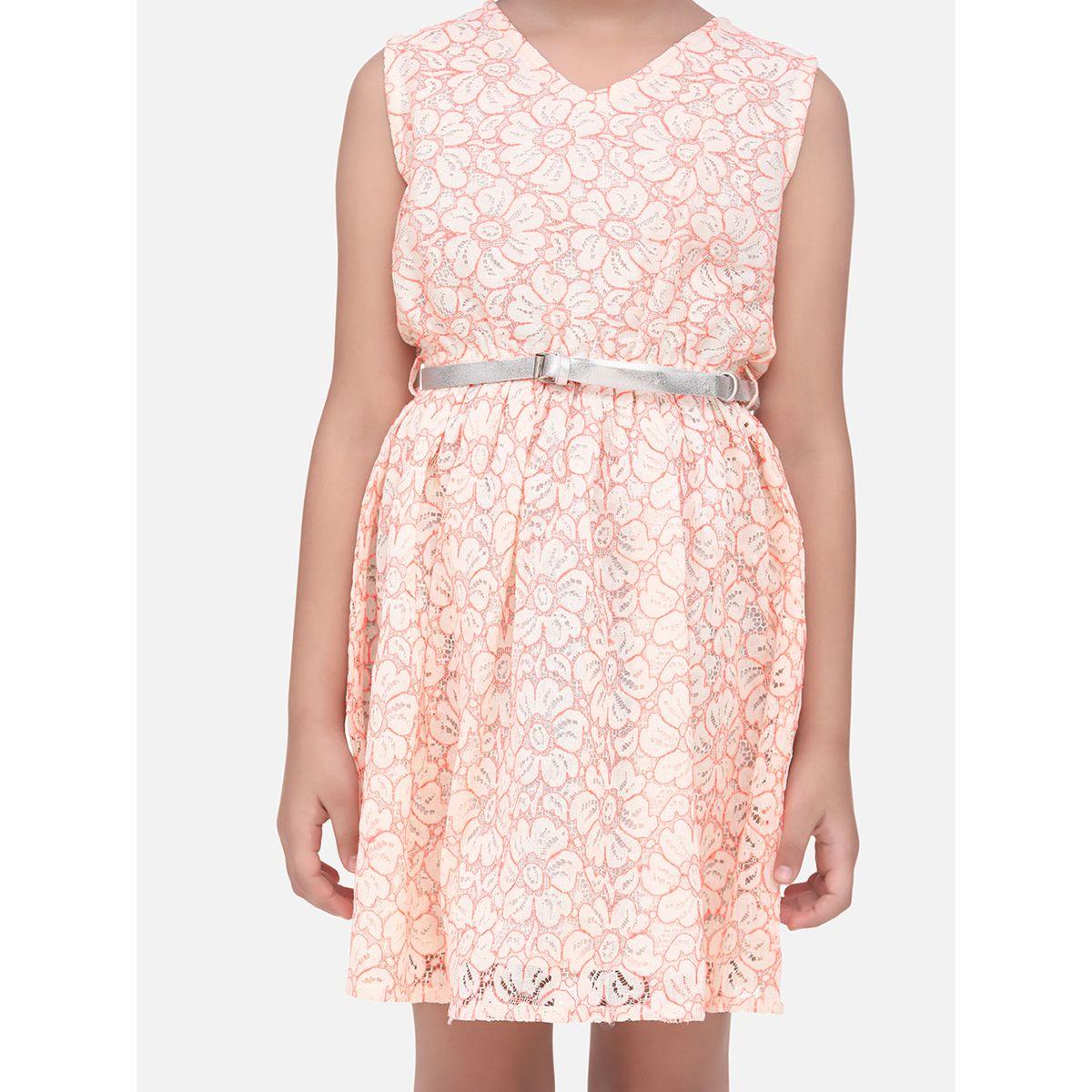 Styli Floral Print Belted Shift Dress-girls-clothing-dressesandjumpsuits-image-3