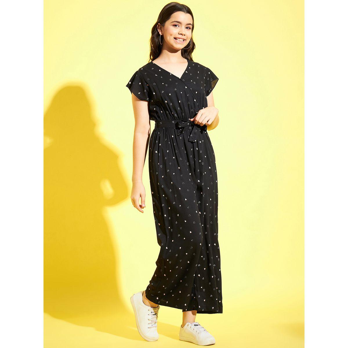 Styli Heart All Over Print Jumpsuit with Self Tie Up-girls-clothing-rompers-image-3
