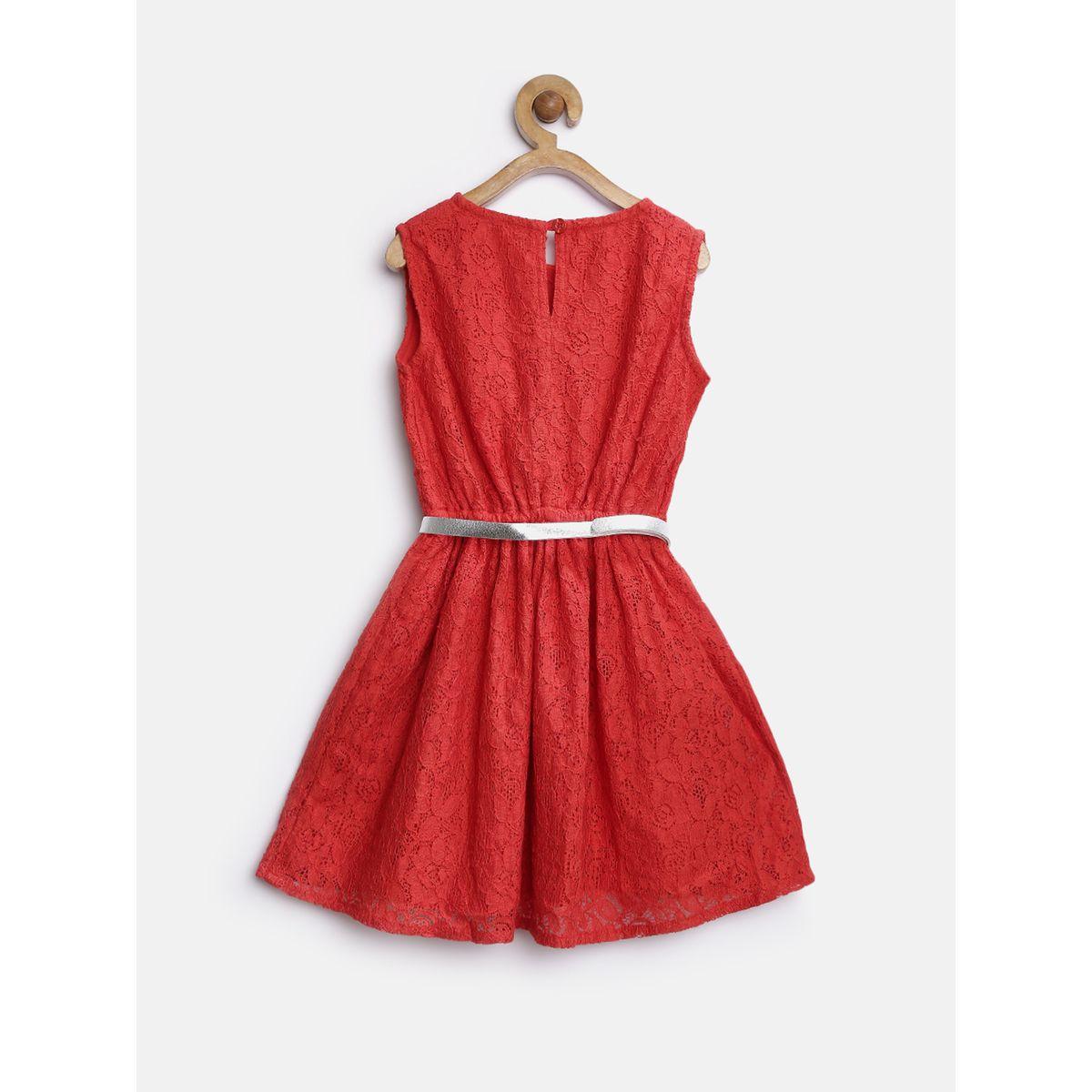 Styli All Over Lace Belted A-Line Dress-girls-clothing-dressesandjumpsuits-image-1