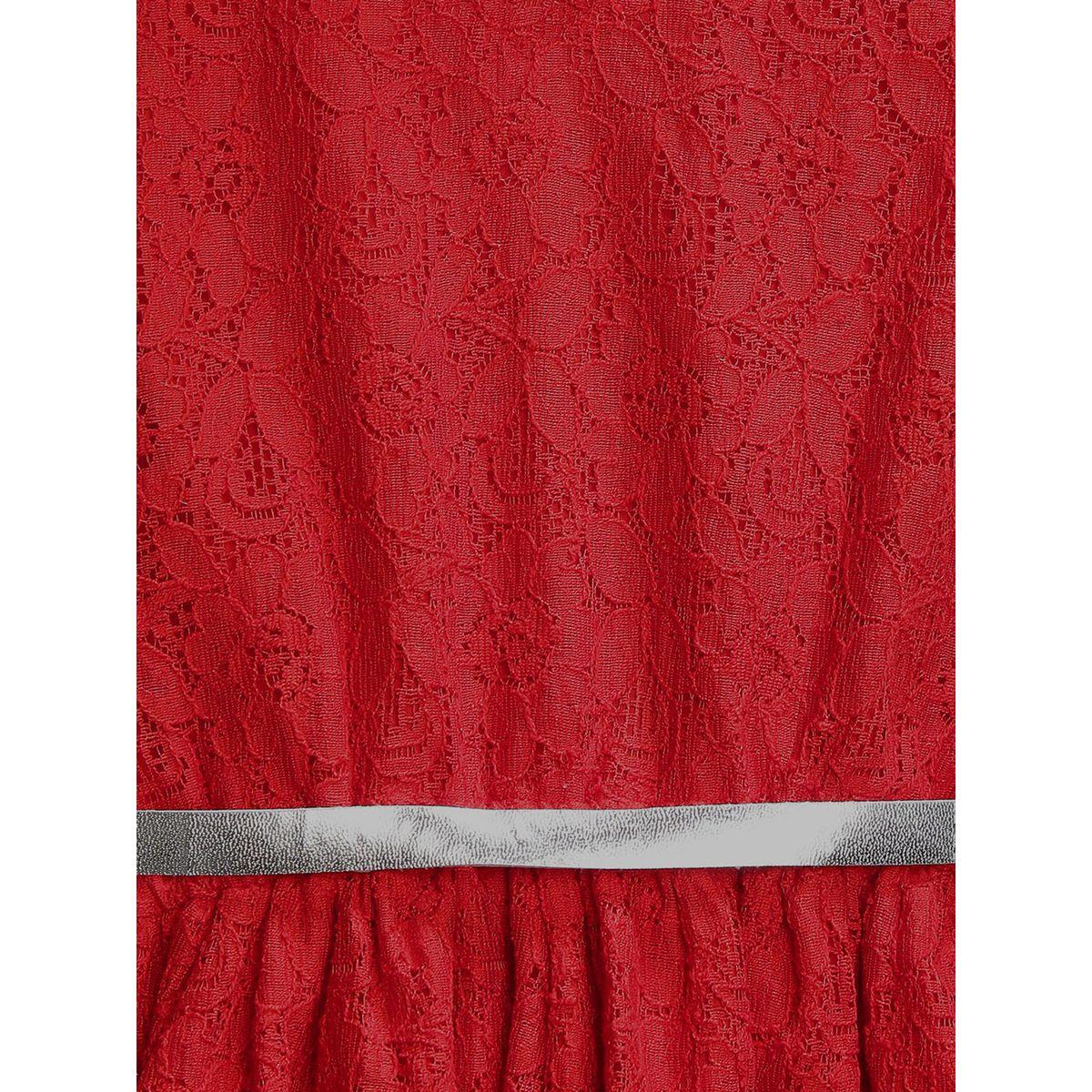 Styli All Over Lace Belted A-Line Dress-girls-clothing-dressesandjumpsuits-image-2