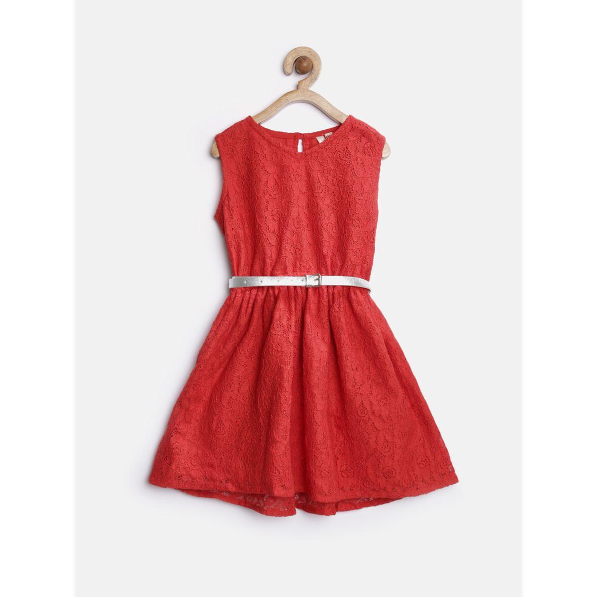 Styli All Over Lace Belted A-Line Dress-girls-clothing-dressesandjumpsuits-image-3