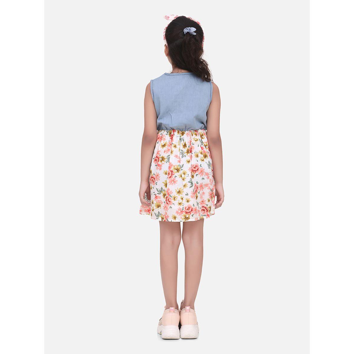 Styli Bow Detail Ruffle Detail Floral Print Dress-girls-clothing-dressesandjumpsuits-image-3